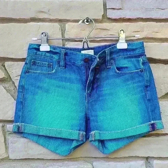 J crew blue denim shorts size 24 - Picture 2 of 16